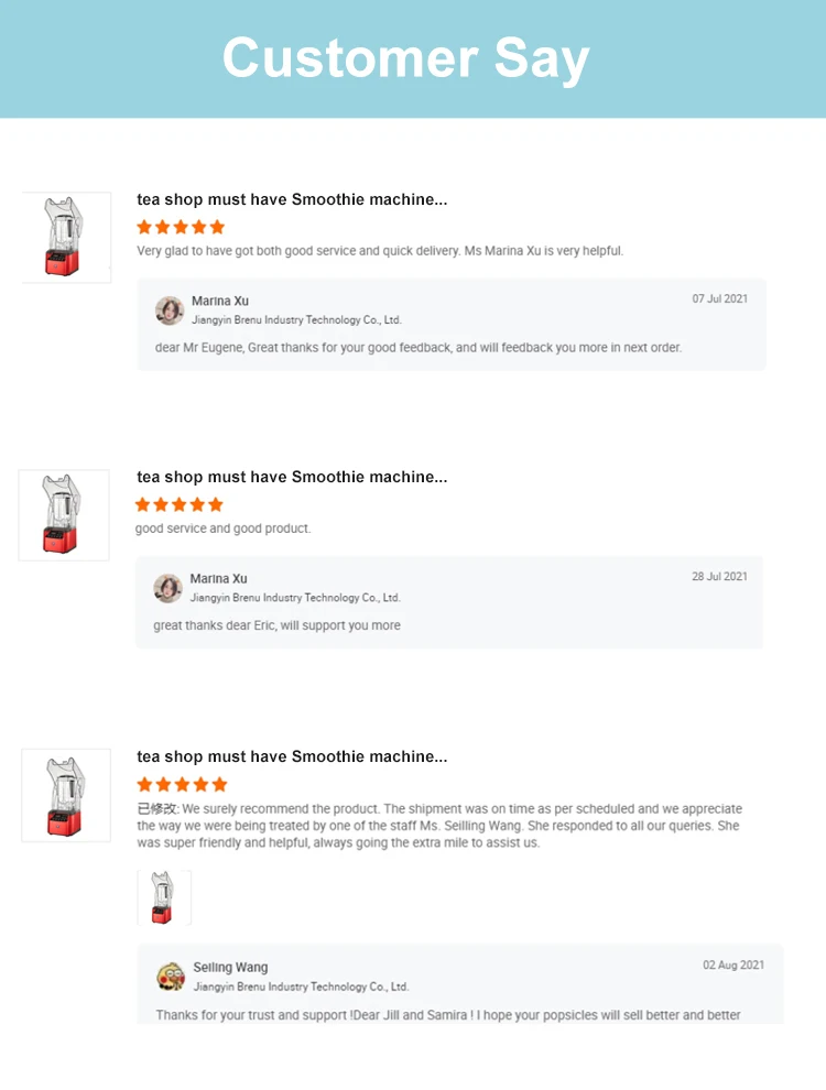 Quiet No Noise Professional Supplier Smart Mixer Shakes Ice Juicers Industrial Maker Commercial Nutri Blender Smoothie Machine