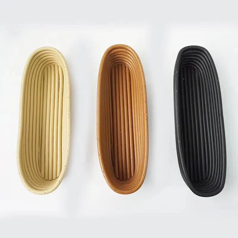 Handmade Plastic Rattan Artisan Bread Sourdough Banneton Proofing Basket set Durable baking & pastry tools