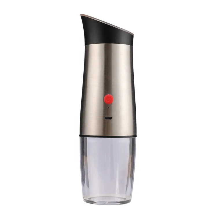 USB Rechargeable Electric Ceramic Gravity Salt and Pepper Grinder Adjustable Coarseness for Spice Grinding
