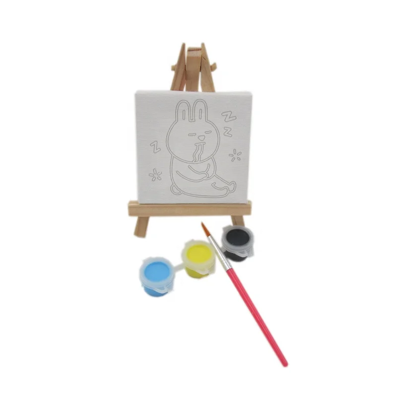 Mini art canvas & easel set for kids DIY painting set children DIY play paint toy