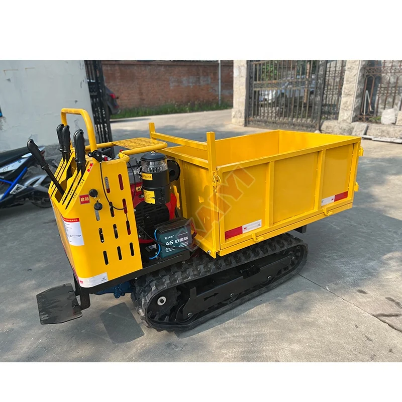 KAIYI-0.8TMini Dumper 800kg Mini Dumper Crawler Small Tracked Carrier Tractor Self-Loading Dumpers Factory Price Hot Sales