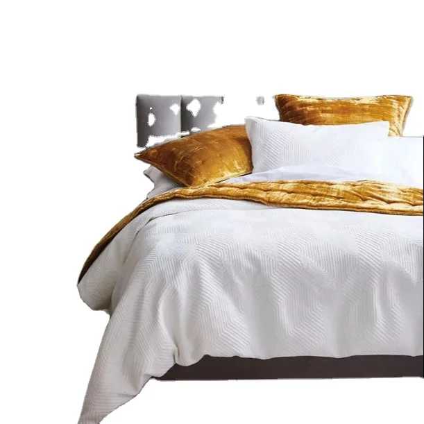 Высококачественный 100% хлопковый тканый белый пододеяльник королевского размера на заказ