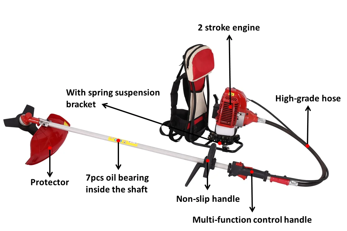2-Stroke Petrol Shoulder Brush Cutter BG415 Backpack Grass Trimmers
