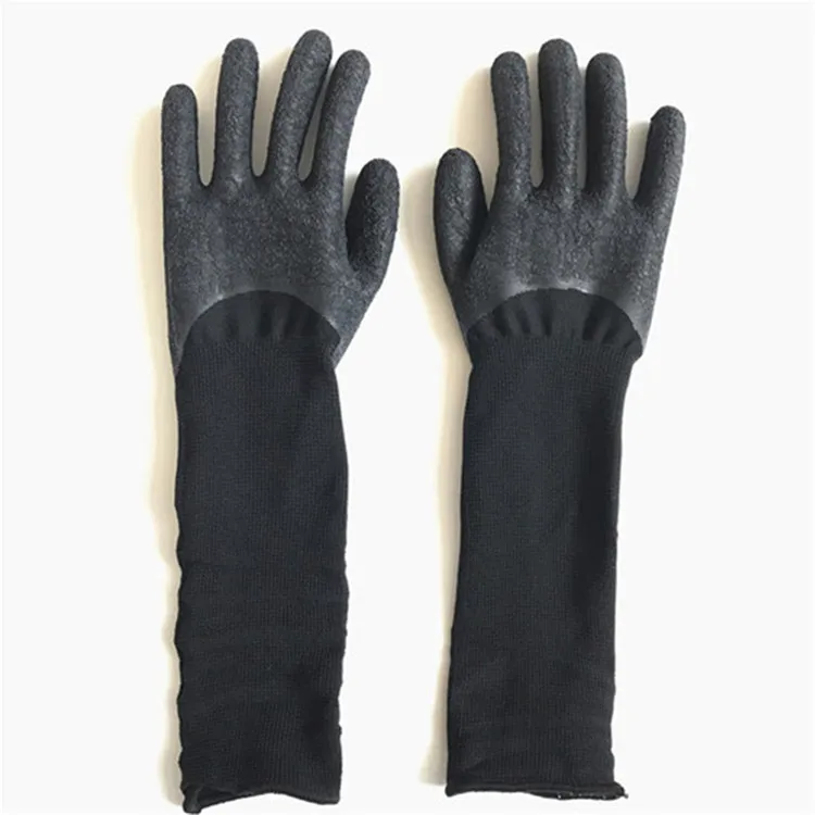 OPTIMA Nylon with Latex Wrinkle 3/4 Coated Grip Long Cuff Garden Gloves