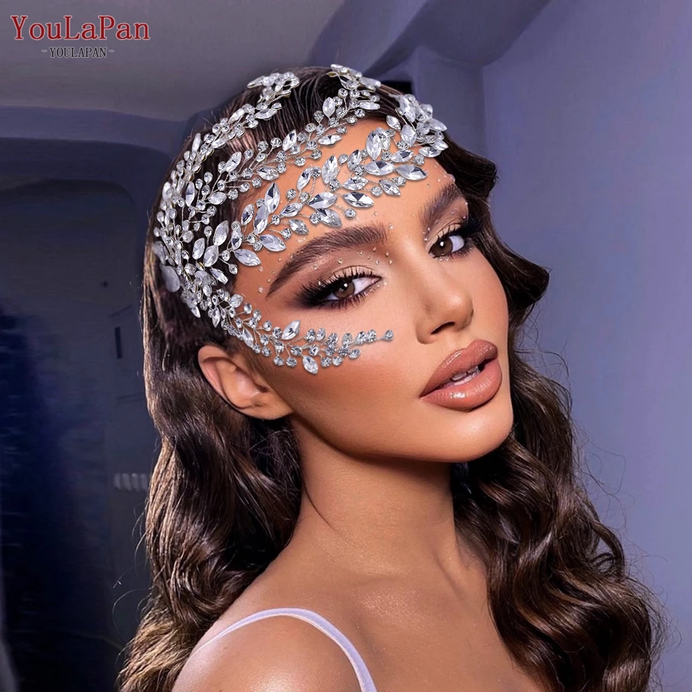 YouLaPan HP458 Luxury Queen Tiaras And Headpiece Styling Tiaras Rhinestones Wedding Hair Accessories Bridal Hair Vine And Comb