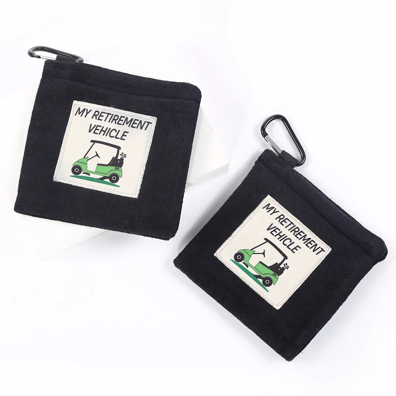 Golf-towel Wholesale Custom Golf Gym Microfiber Golf Towels With Grommet And Hook