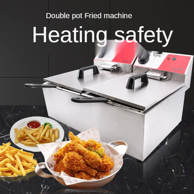 DF-81 Commercial Electric Deep Fryer Counter Top Chip Kfc French Fries Chicken Fryer Snack Food Deep Fryer Machine Engine 220V