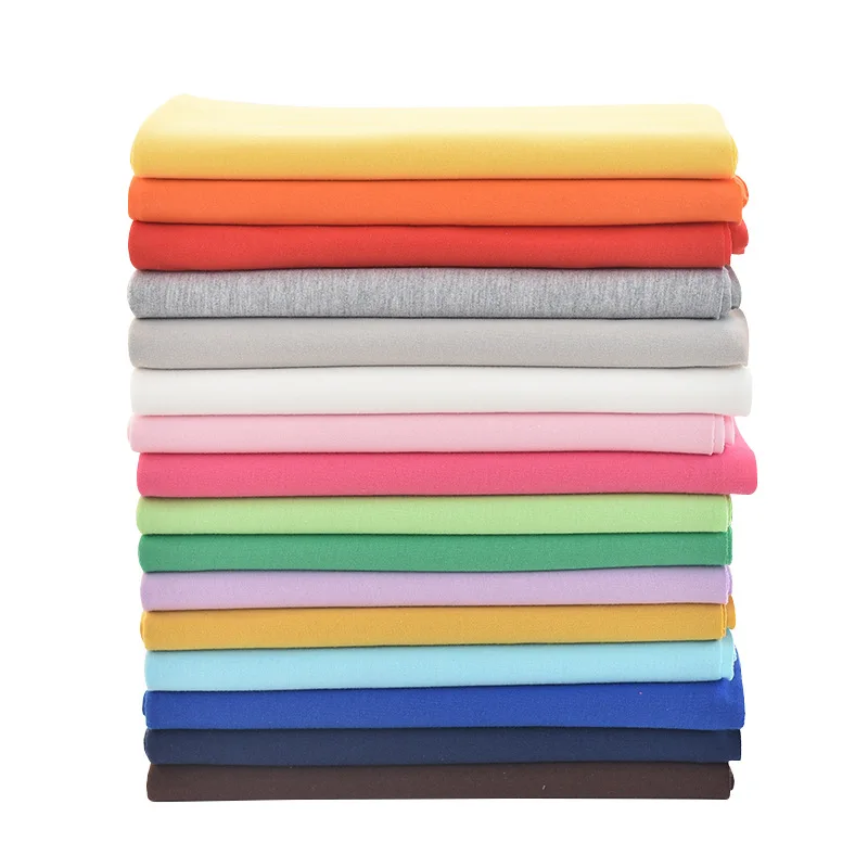 Low moq factory direct 4 way stretch solid cotton lycra jersey knitted fabric wholesale for underwear