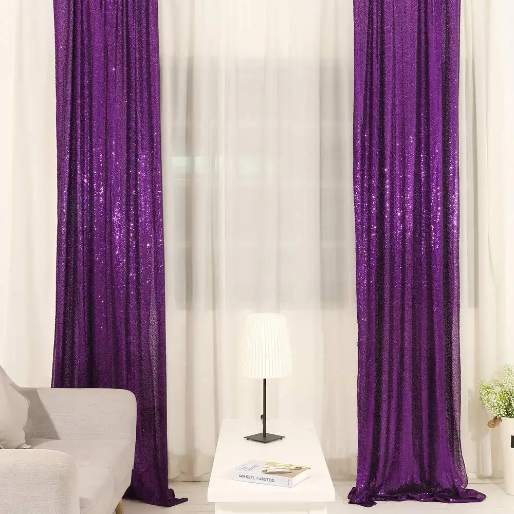 purple Sequin Curtain Wedding Party Backdrop Photography Background Christmas Sequin Panels for birthday wedding baby shower