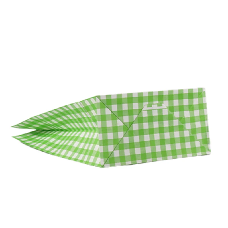 Cheap Without Handles Kraft Paper Bag color plaid kraft paper bag gift packaging small gift paper bag