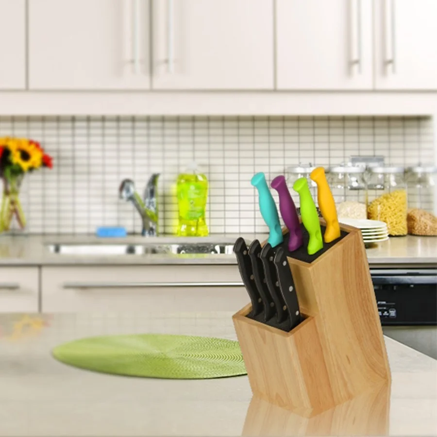 High quality bamboo stand for knives knife holder kitchen knife block