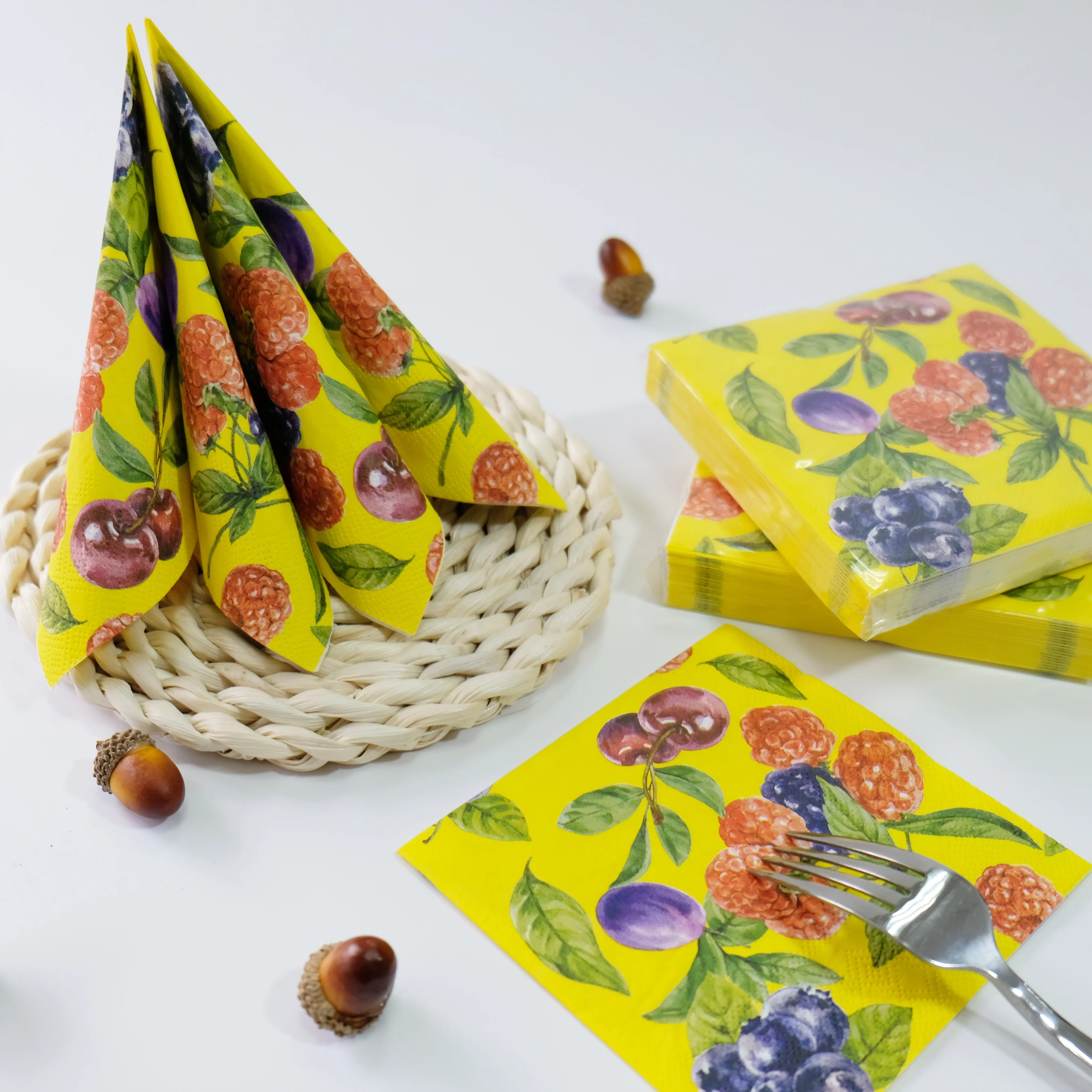 33X33Cm Roses Paper Napkins For Decoupage, Decoupage Napkins