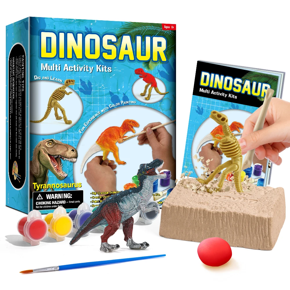 2021 Dig Out Dinosaur DIY Painting Creativity Toys Dino Excavation Kit Archaeology Science Art Craft Toy Gifts Collectable Toys