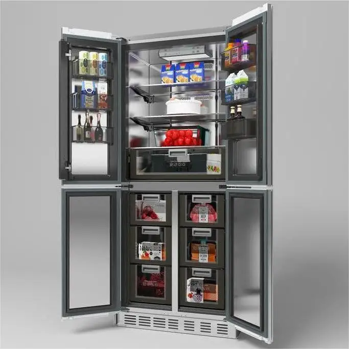 ZUNGUI BCD-355WQB Factory Wholesale  220V Built-in  Large Refrigerator Fridge Freezer