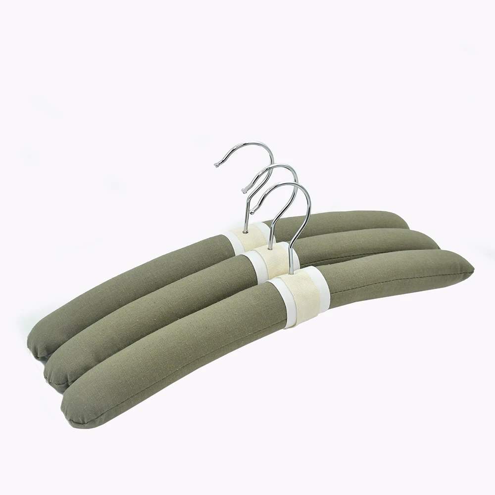 
High quality ramie cotton fabric padded coat wedding/formal dress hanger 