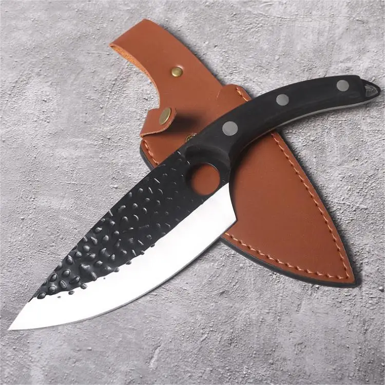 Hot Sale Non-stick Handmade Forged Blank Knife Hunting Knife Outdoor Knife with Pakka Wood Handle