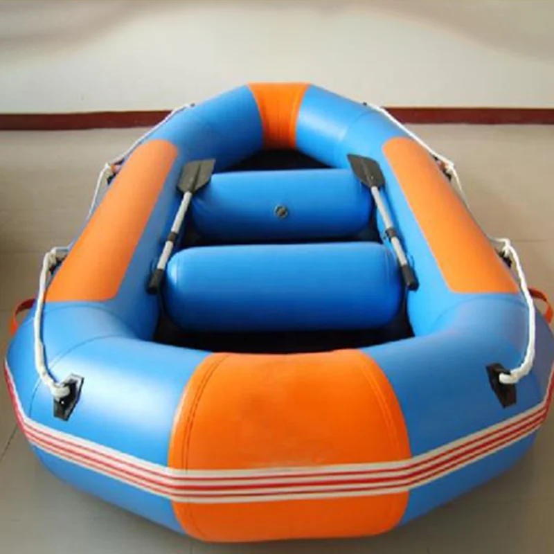 PVC Fishing Boat Inflatable Air Boat Double Room Drifting Diving Boat Fishing Accessory