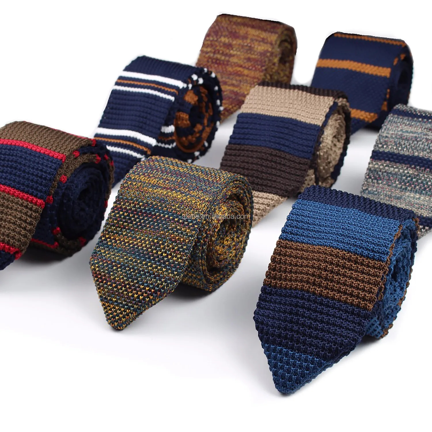 Новый Вязаный Галстук вязаный для отдыха треугольный полосатый галстук обычный острый угловой галстук для шеи мужской классический тканый дизайнерский галстук