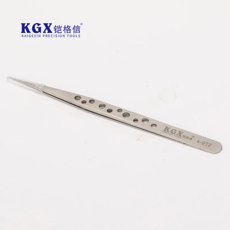 Kaigexin K-912 hand-polished Craft 201 hole stainless steel tweezers
