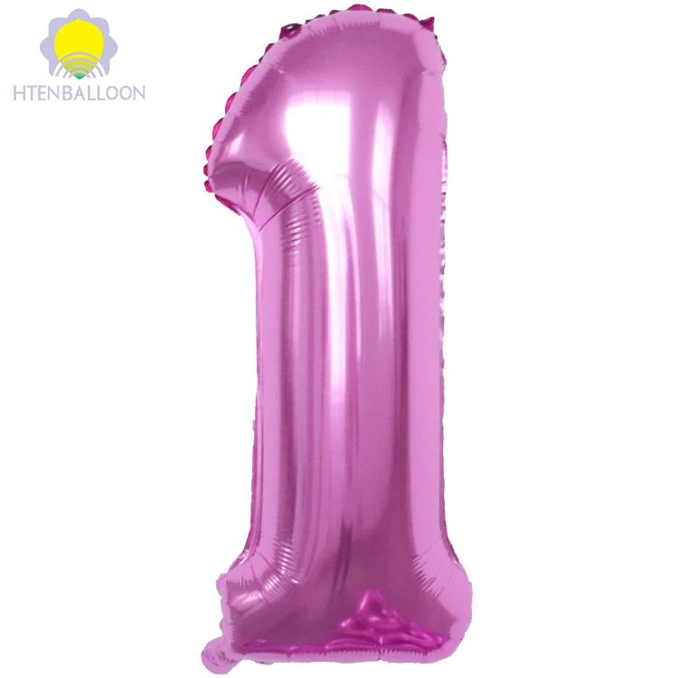 
32inch Pink Number Foil Balloons Party Birthday Party Decoration Supplies Large Globe Figure Air Balloons 