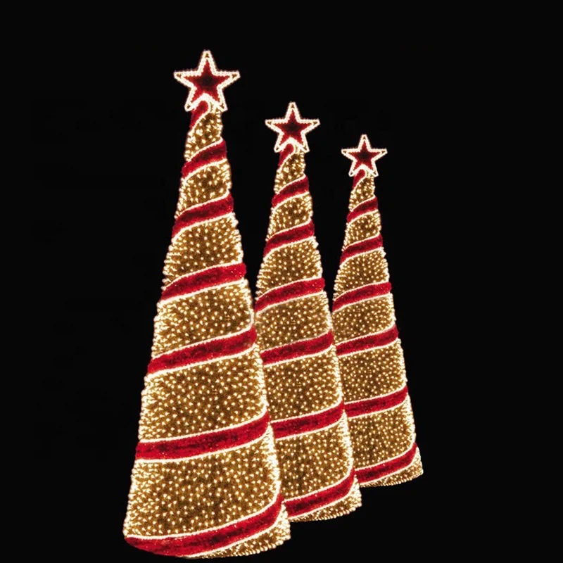 Led Large Christmas Ball Tree Motif Light String Fairy Lights For Shop Mall Christmas Decoration