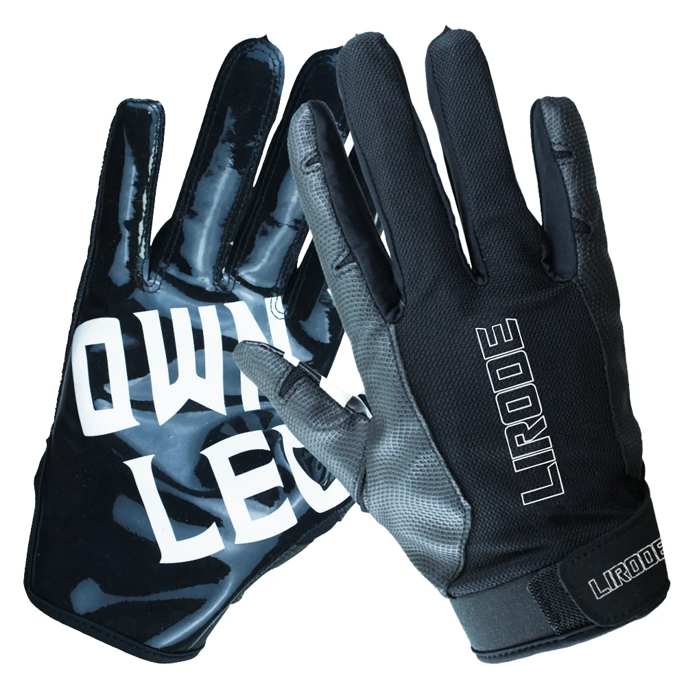 Fully Custom Adult Youth American Grip Football Gloves Breathable Football Team Receivers Gloves Sticky