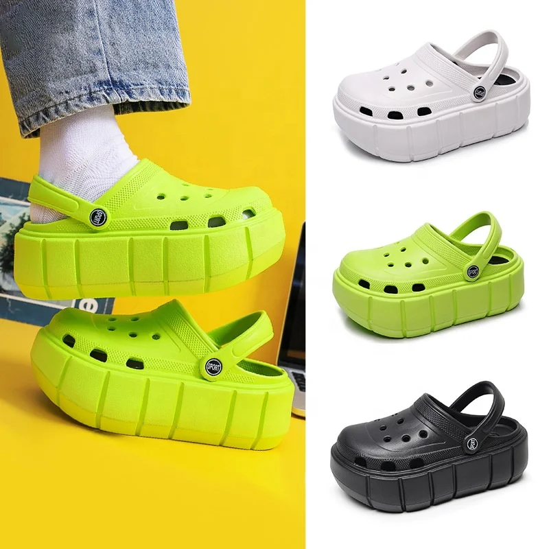 New Fashion EVA Clogs Slippers Women Shoes Thick Sole Sandals Garden Shoes Women Clogs Sandals Platform Slippers