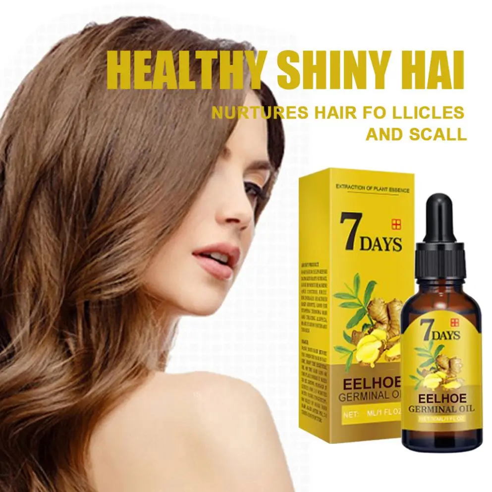 Costom 10/15/20/40ml Ginger Hair Loss Treatment Fast Hair Regrowth Essential Oil 7 Days Anti-loss Strong the Root of Hair Serum