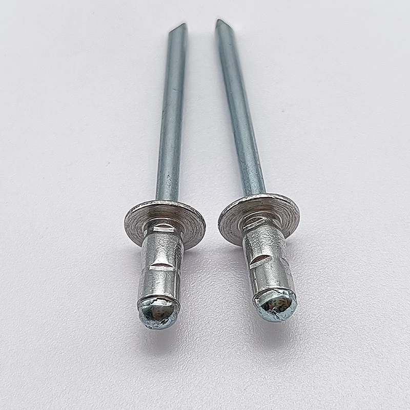 high quality 4.8 * 10 mm multi-grip blind rivet dome head open end aluminum blind rivet with steel pin