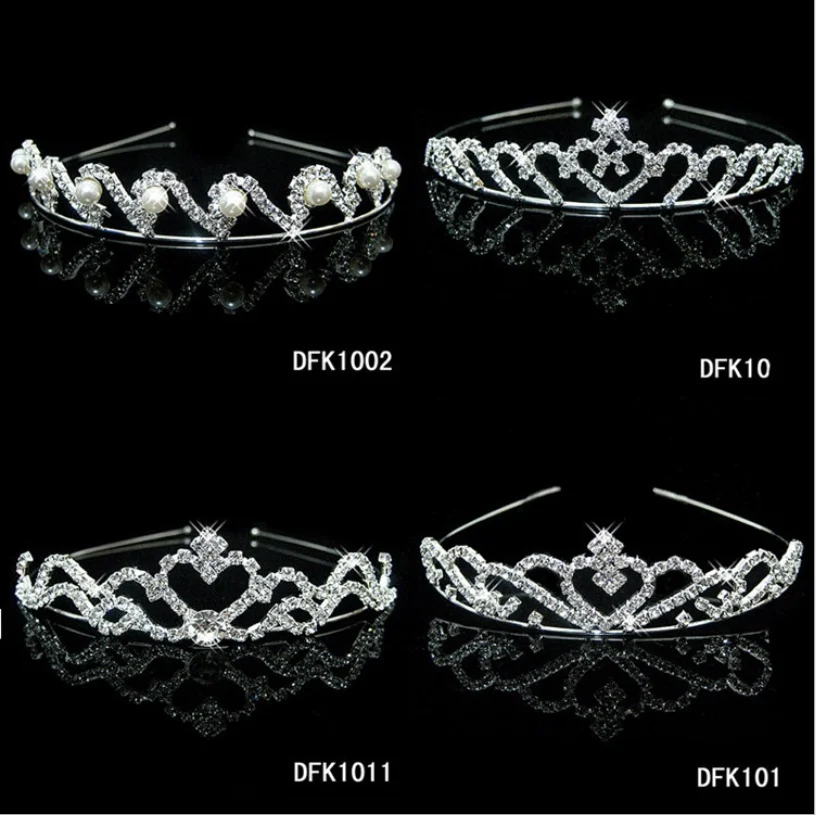 Princess Crystal Tiara And Crown Little Girl Love Bridal Prom Wedding Party Accessories Hair