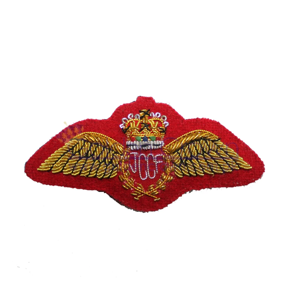 Высококачественные немецкие форменные вышитые вручную значки в виде слитков с крыльями пользовательского размера