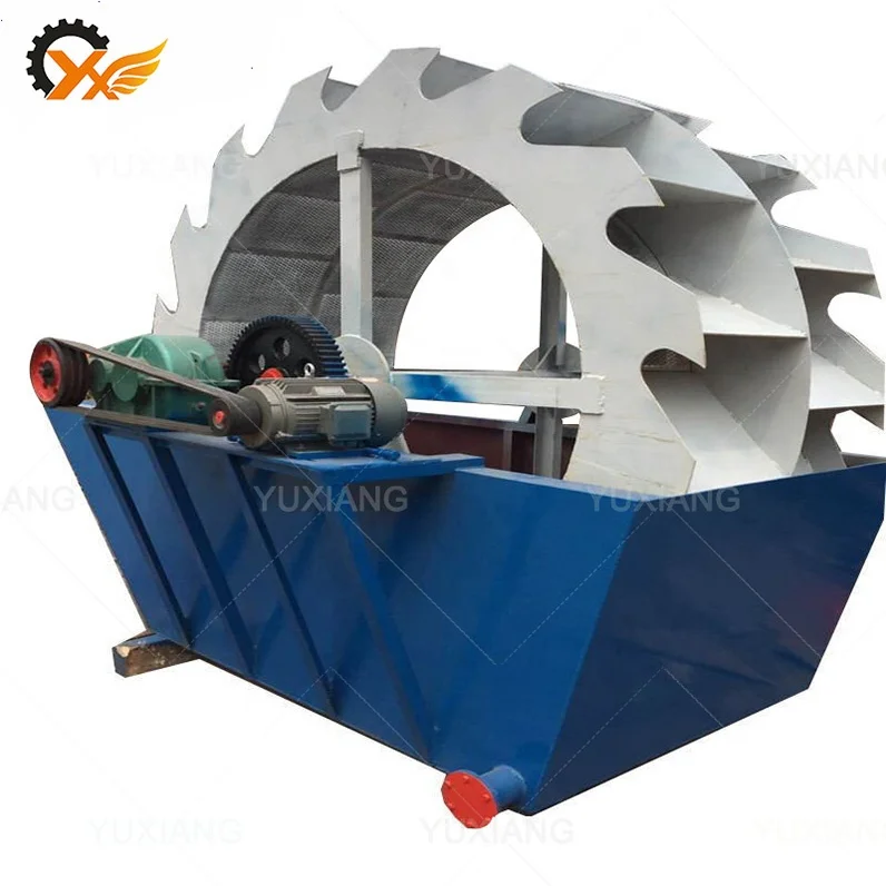 Mobile small fine quartz bucket roller wheel type sand washer machine for water recycling