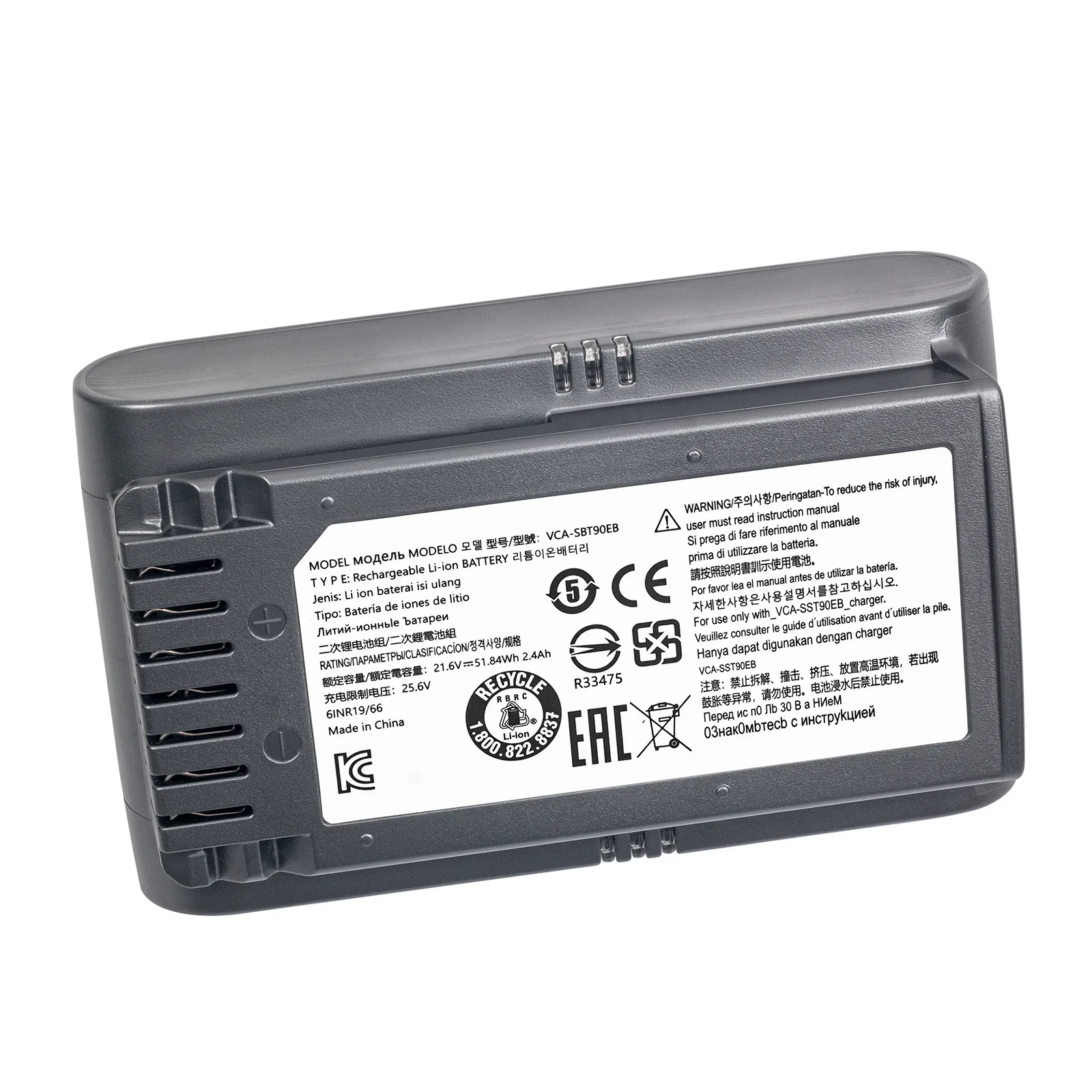 VCA-SBT90EB 2400 мАч 21 6 В литиевая батарея для пылесосов запчасти