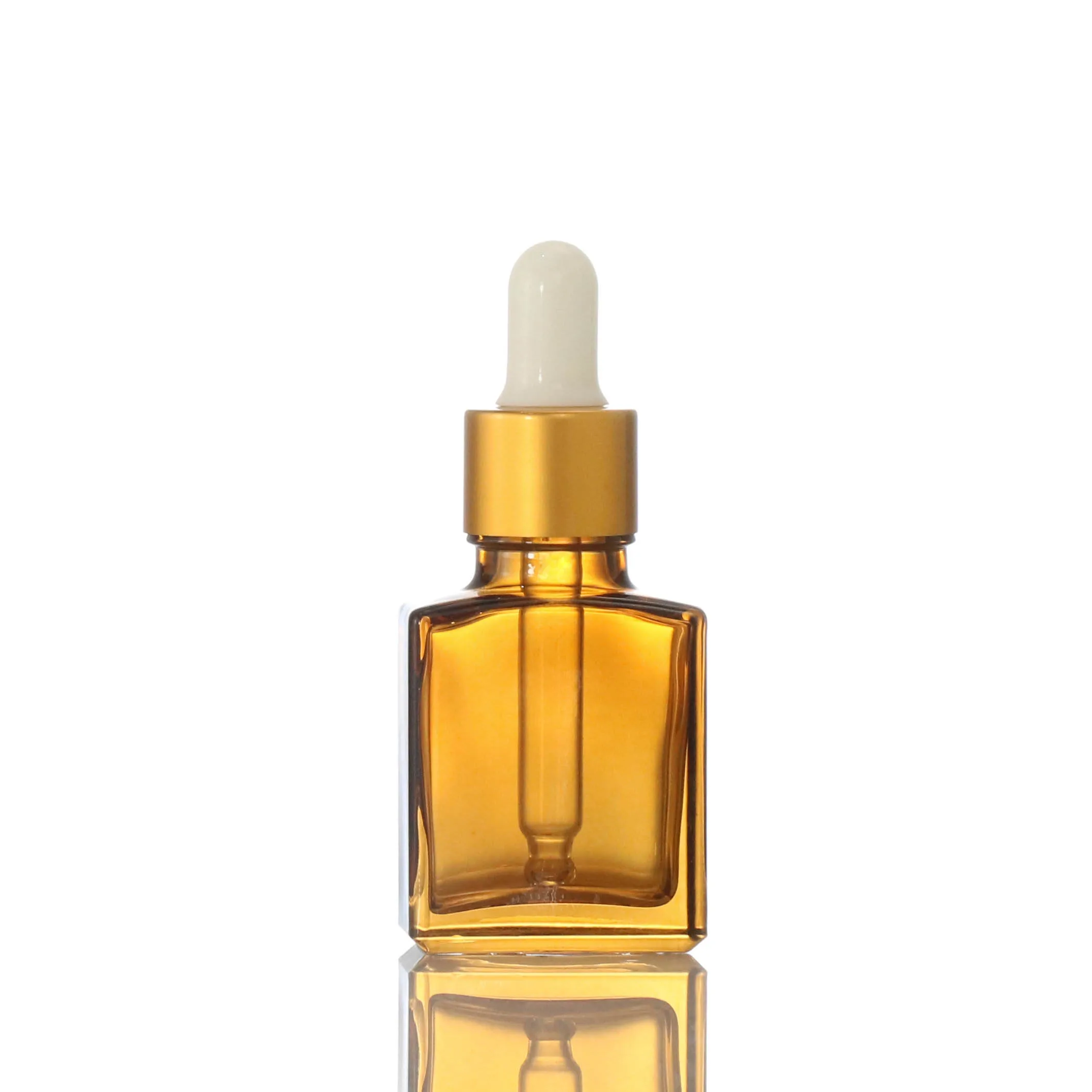 high-end rectangle perfume bottle 30ml 50ml 100ml skin care serum glass dropper bottle for essential oil cosmetic packaging