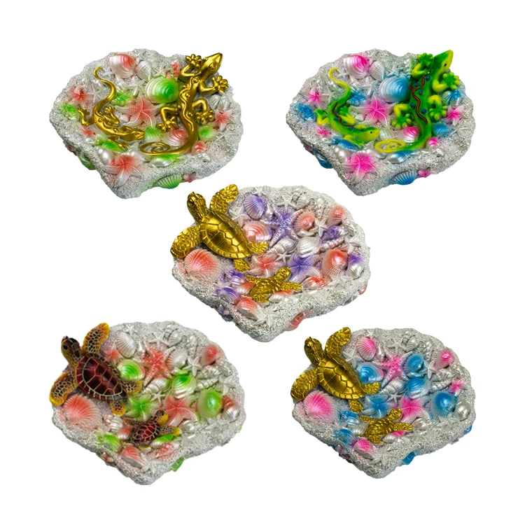 Wholesale Custom Logo Design Smoking Tobacco Accessories 6*6*5 cm Ashtray Dragon Shape Cigarette Resin Ashtray