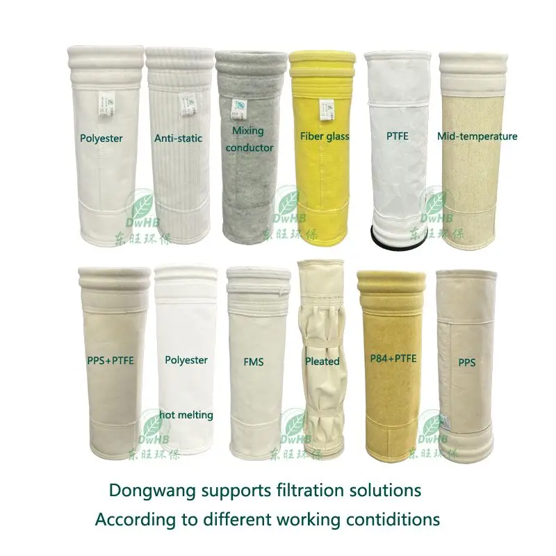 China industrial high filtration accuracy PET filter cloth size customized micron dust filter bag replacement