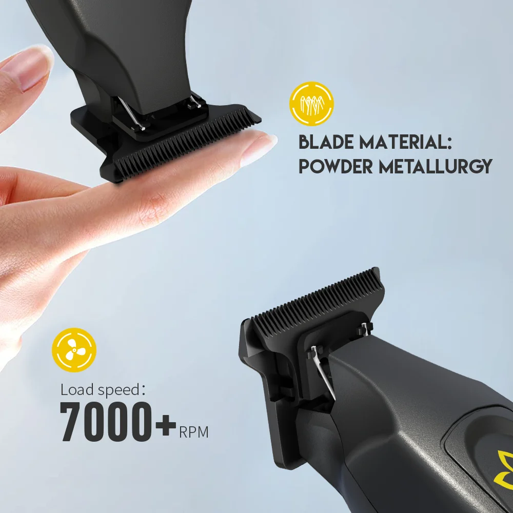 LILIPRO M10 7000RPM Zero Gapped Blade Detailer Trimmer Cordless Rechargeable Edgers Hair Cutting Machine Clippers Professional