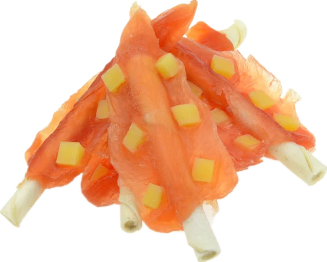 Chicken Breast Jerky Inserted by Twisted Rawhide dogs chew treat