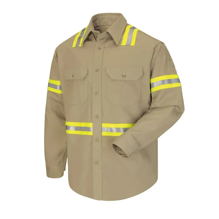 Wholesale Nylon Cotton FRC Fire Resistant Flame Resistant Welder Fireproof Work Fire Proof FR Shirts For Men