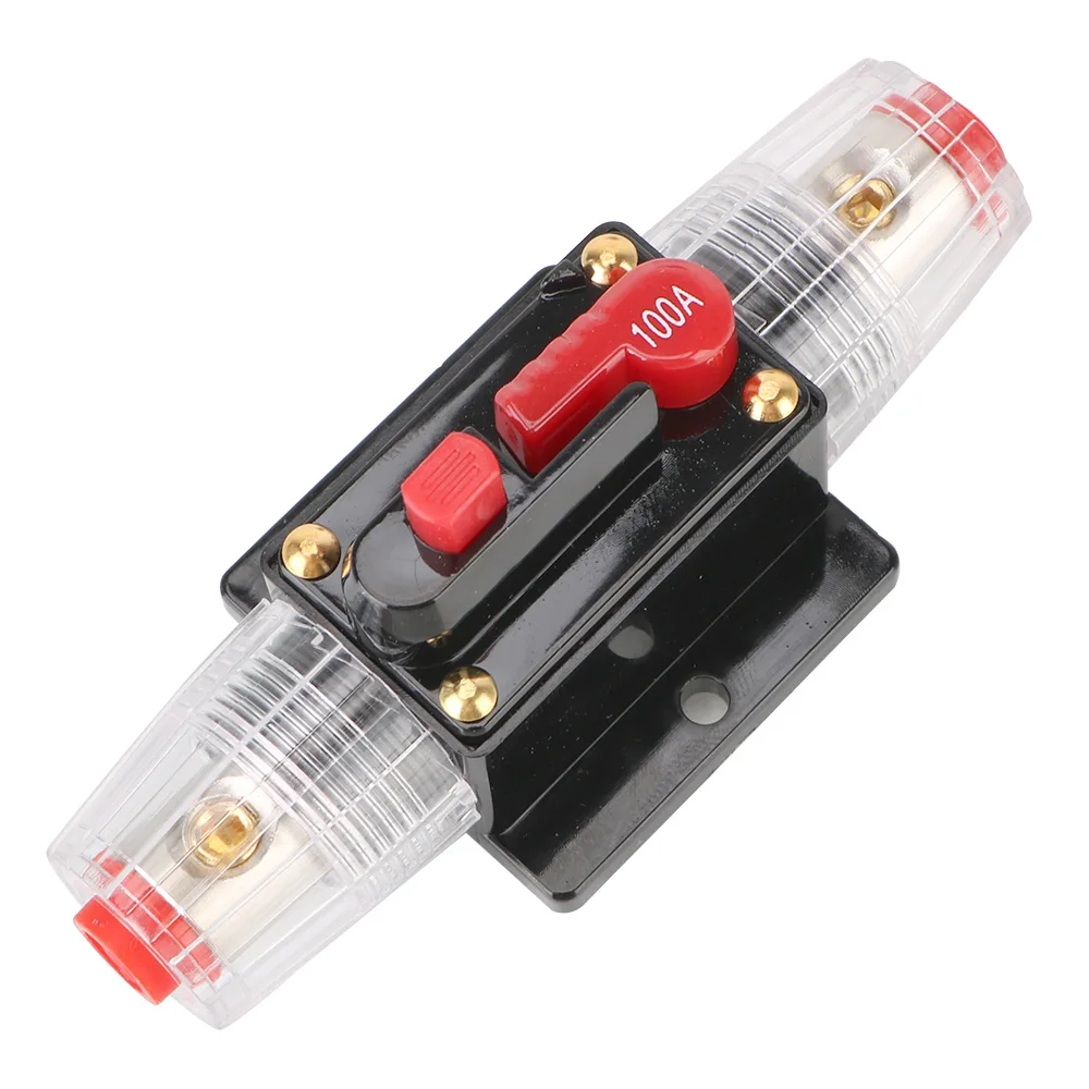 100A Car Truck Audio Amplifier 12V/24V Circuit Breaker Fuse Holder Resettable Insurance Resettable Insurance