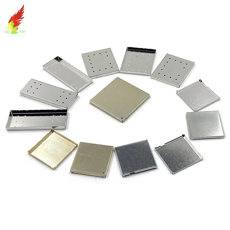 Custom Nickel Copper Zinc Alloy Metal Stamping RF Shiled Insulation Shielding Enclosure Cover Sheet Metal Fabrication Parts