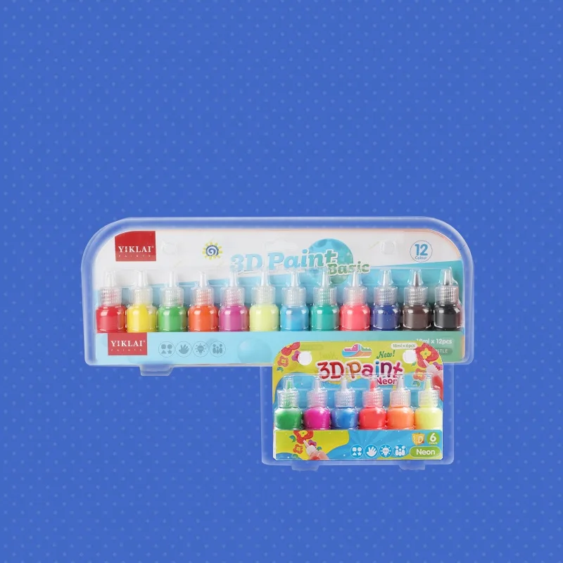 6 Color 22 ML Glowing In The Dark Fabric Paint For Shoes 3D Paint Set