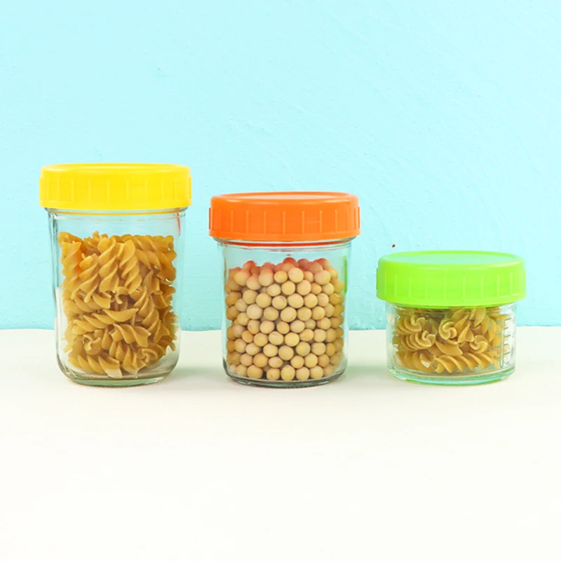 Wholesale Tapered 6oz 180ml Spice Jam Spreading Jars Glass Baby Food Jars with Plastic Cap
