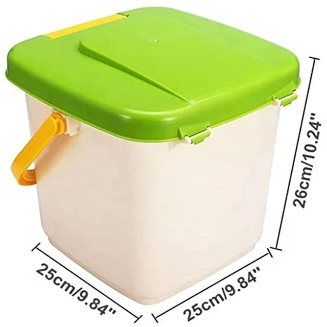 Compost Bin Recycle Compost Aerated Compost Bin Plastic Garden Waste Can Bucket Kitchen Trash Can