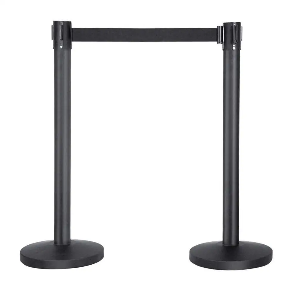 airport construction traffic belt barrier trumpet base queue pole line divider stand barrier bollard post queue
