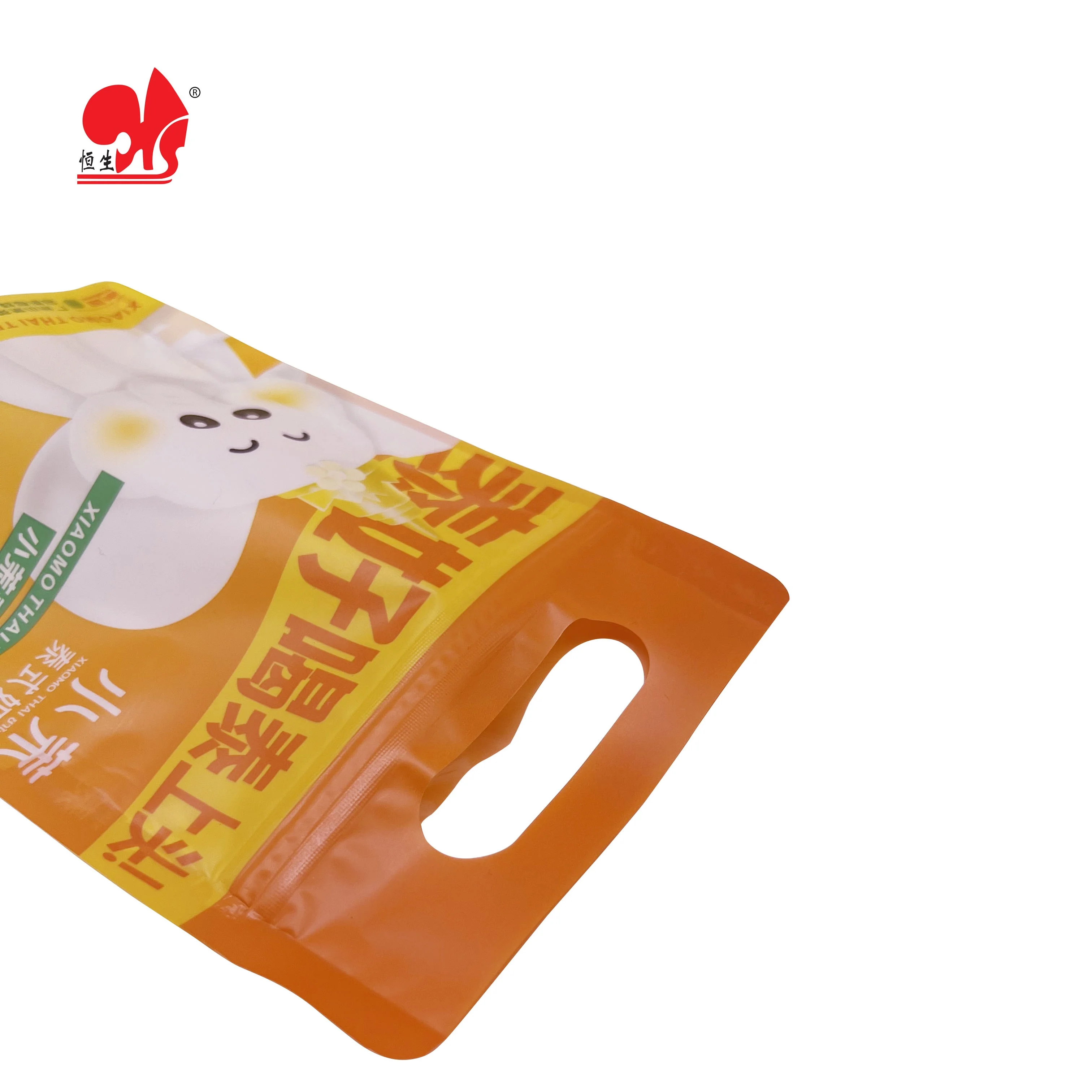 Custom-made milky tea white coffee stand up bag with zipper packaging bag food-grade materials