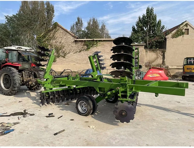 Farm Machinery Agriculture Hydraulic Disc Harrow 32 Blades Mini Offset Heavy Duty Disk Rotary Tractor Power Harrow for Sale