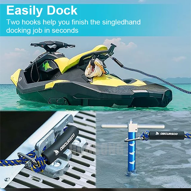 5-7ft Durable Strong Bungee Dock Line Rope Customized Size Logo for Boat Marine Supplier