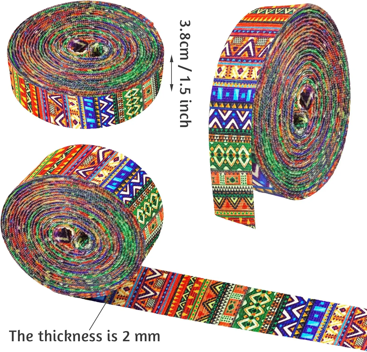 1.5 inch printed pattern nylon woven belt wallet with backpack and nylon safety belt bag