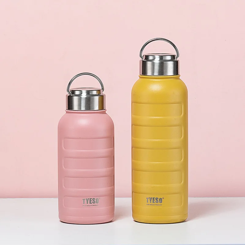 Portable Stainless Steel Double Coffee Thermos Mug Car Vacuum Flask Outdoor Travel Insulated Bottle With Handle